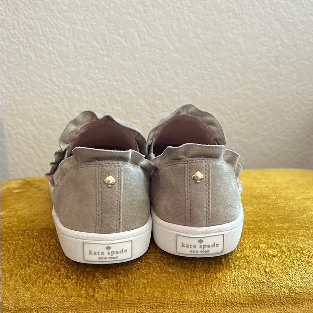 Kate Spade Taupe Suede Sneakers